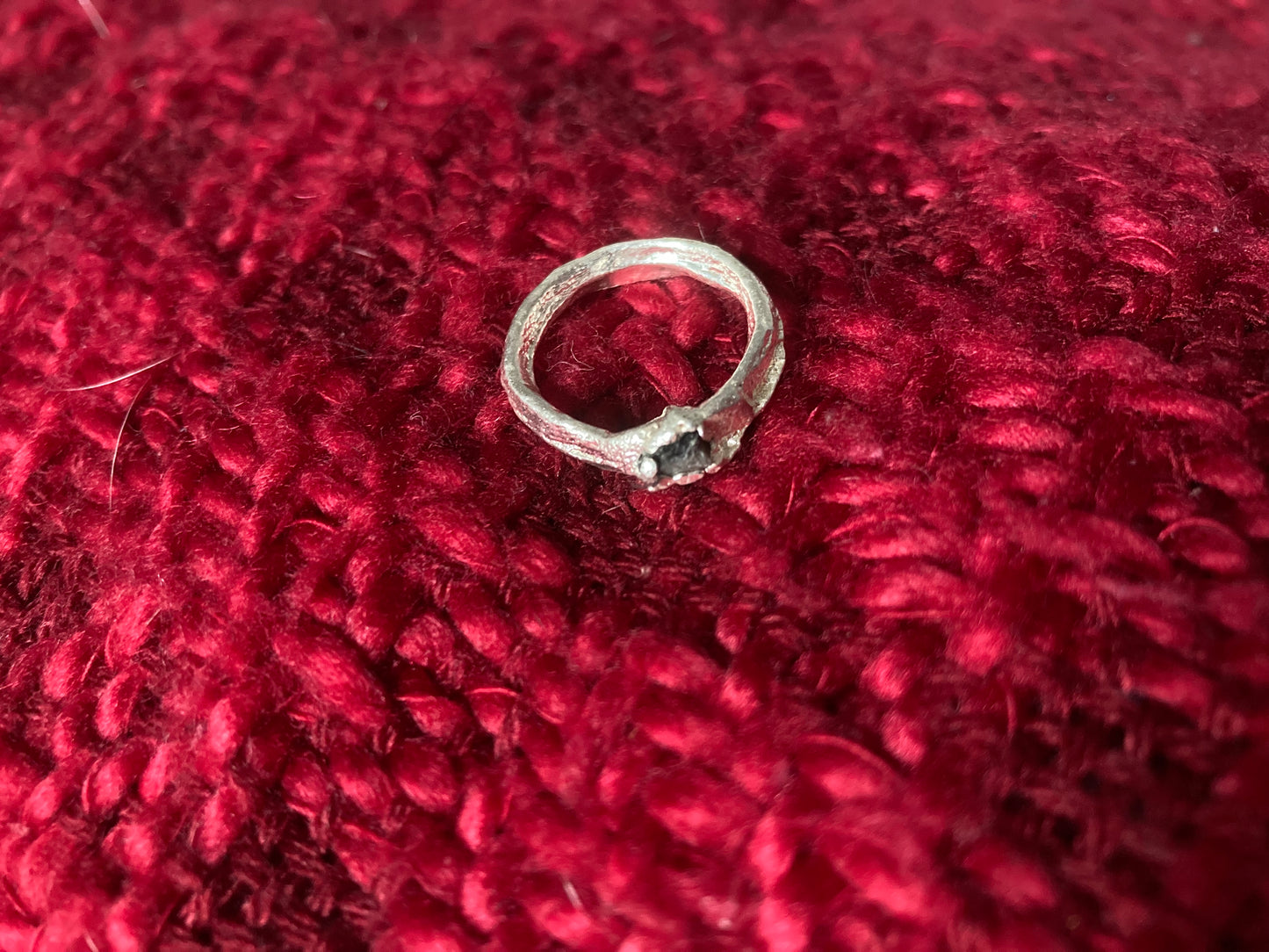 Lina Recycled Fine Silver Ring - Size H (UK)